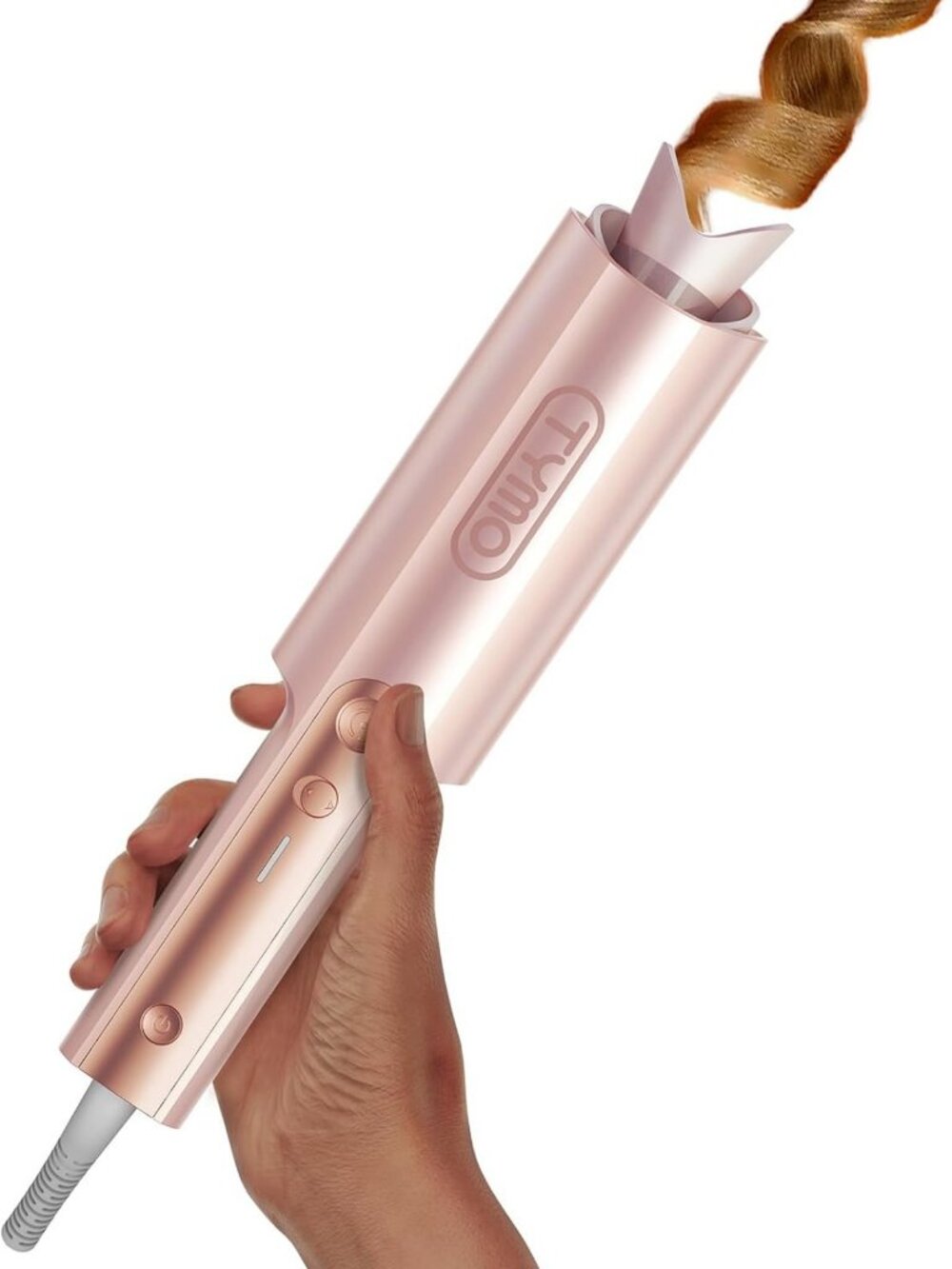 Automatic Rotating Curling Iron - Long Barrel Ceramic Curler for Long Hair